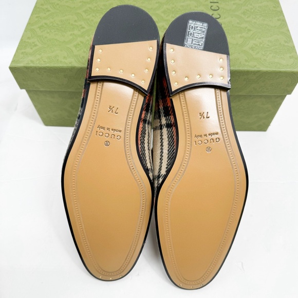 GUCCI TARTAN JORDAAN TWEED HORSEBIT LOAFERS 430088 NEW $920 - Picture 11 of 16